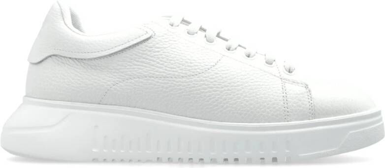 Emporio Armani Leren sneakers Gray Dames