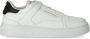 Emporio Armani Witte Leren Sneaker met Zwarte Logo Hak White Dames - Thumbnail 1