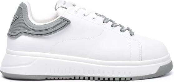 Emporio Ar i Leren Sneakers met Rubberen Zool