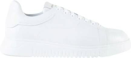 Emporio Armani Witte Sneaker Herfst Winter Collectie 2023 2024 White Heren