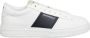Emporio Armani Witte Leren Sneakers met Gestreept Detail White Heren - Thumbnail 14
