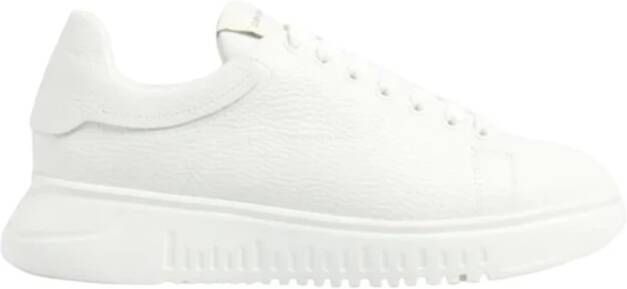 Emporio Armani Witte Sneaker Herfst Winter Collectie 2023 2024 White Heren