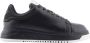 Emporio Armani Leren Vetersneakers met Rubberen Logo Black Heren - Thumbnail 6