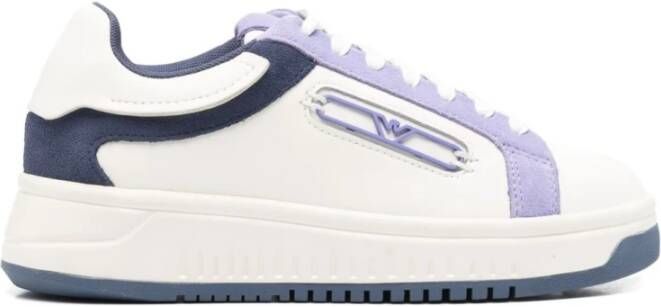 Emporio Ar i Lila Sneakers met Dikke Rubberen Zool