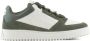Emporio Armani Logo-Debossed Panelled Sneakers Groen Heren - Thumbnail 1