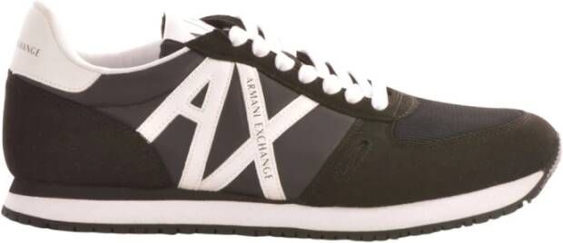 Armani Exchange Zwarte Sneakers met Verfijnd Design en Comfort Zwart Heren