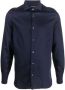 Emporio Ar i Marineblauw Regular Fit Overhemd met All Over Adelaar Logo - Thumbnail 1
