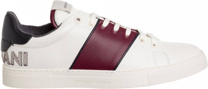 Emporio Armani men shoes leather trainers sneakers Wit Heren