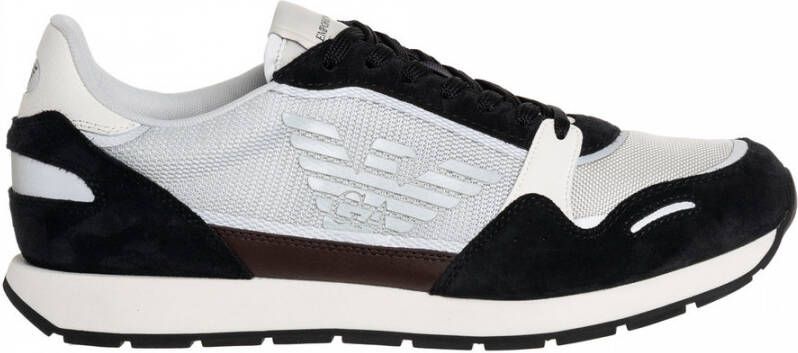 Giorgio Armani Casual Witte Textiel Sneakers oor Heren White Heren