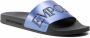 Emporio Armani Slippers met metalen bovenste en contrasterend logo Blauw Heren - Thumbnail 1