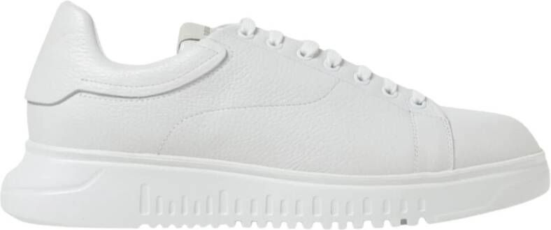 Emporio Armani Witte Sneaker Herfst Winter Collectie 2023 2024 White Heren