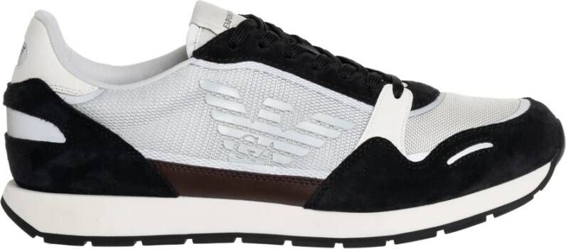 Emporio Armani Oversized Eagle Sneakers Grijs Heren