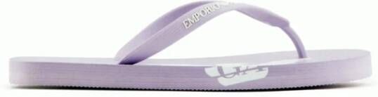 Emporio Ar i Platte PVC Logo Tongs Les Violets Purple
