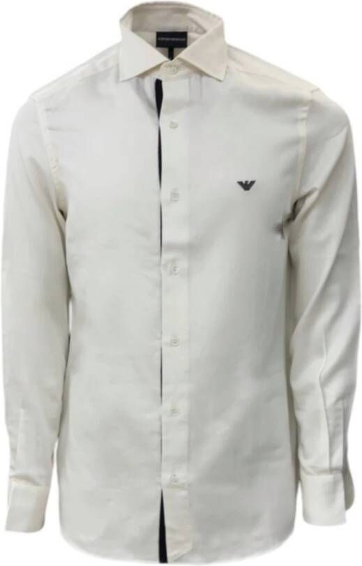 Emporio Ar i Regular Fit Overhemd met Geborduurd Adelaar Logo