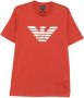 Emporio Ar i Rode Adelaar Grafische Print Katoenen T-shirt - Thumbnail 1