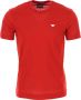 Emporio Armani Rode T-shirt met Korte Mouwen en Adelaarslogo voor Heren - Thumbnail 1