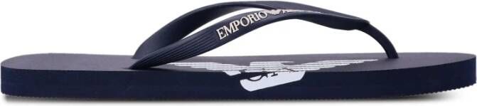 Emporio Armani Rubberen Flip-flops Xvqs08Xn746 Design Blue Heren