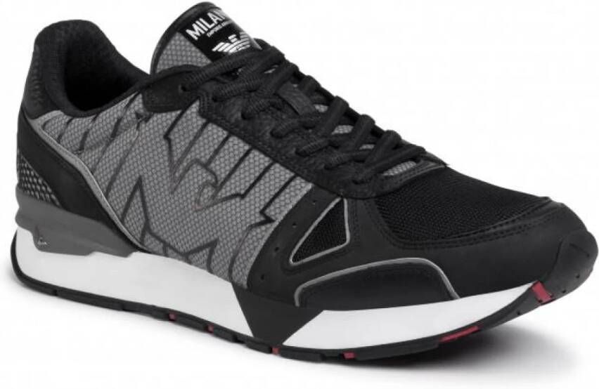 Emporio Armani Multicolor Lage Sportieve Sneakers Black Heren