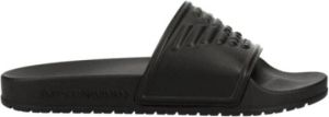 Emporio Armani Slippers met labelprint model 'Eagle'