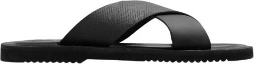 Emporio Armani Slides with logo Zwart Heren