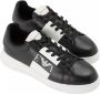 Emporio Armani Zwarte Leren Sneakers met Contrastlogo Black Heren - Thumbnail 1