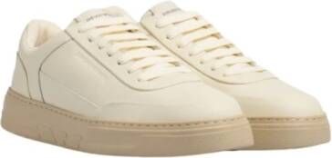 Emporio Armani Leren Veterschoenen voor Mannen White Heren