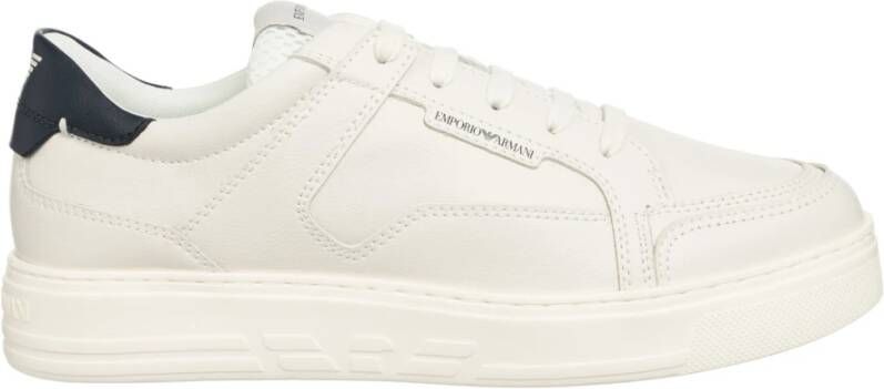 Emporio Armani Sneakers met logo White Heren