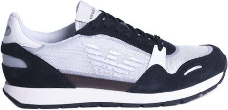 Giorgio Armani Casual Witte Textiel Sneakers oor Heren White Heren