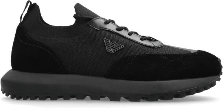 Emporio Armani Sneakers met logo Black Heren
