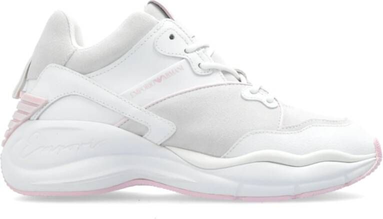 Emporio Armani Sneakers met logo White Dames