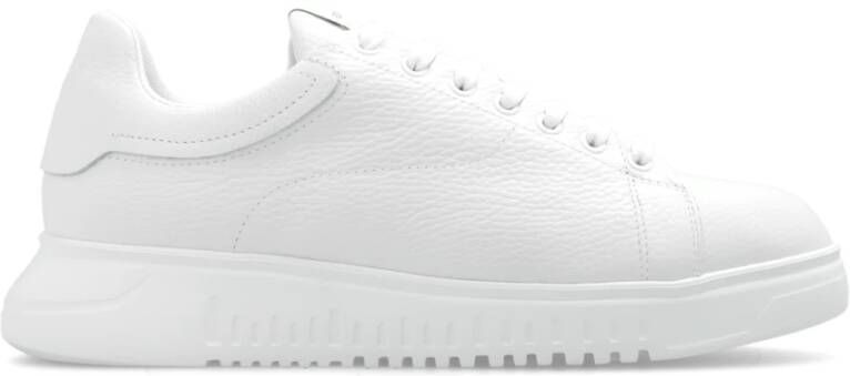 Emporio Armani Witte Sneaker Herfst Winter Collectie 2023 2024 White Heren