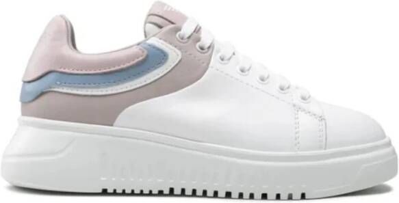 Emporio Armani Sneakers met Multikleurige Achterinzet voor Dames White Dames