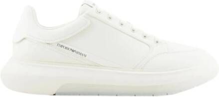 Emporio Armani Off White Sneakers Vetersluiting White Heren