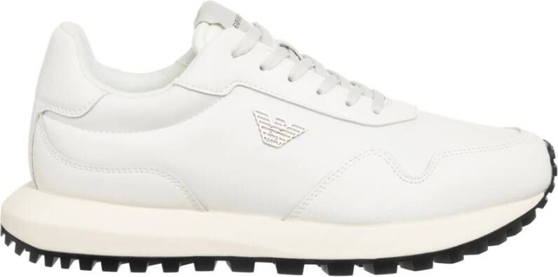 Emporio Armani Witte Panelled Low-Top Sneakers White Heren