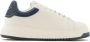 Emporio Armani Wit Blauw Leren Sneakers Vetersluiting White Heren - Thumbnail 6