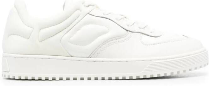 Emporio Armani Witte Leren Casual Sneaker White Heren