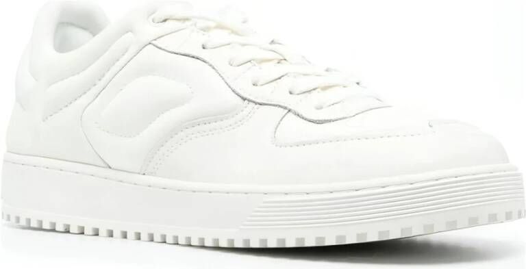 Emporio Armani Witte Leren Casual Sneaker White Heren