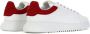 Emporio Armani Witte Leren Sneakers met Rode Rubberen Achterkant en Adelaar Logo White Heren - Thumbnail 2