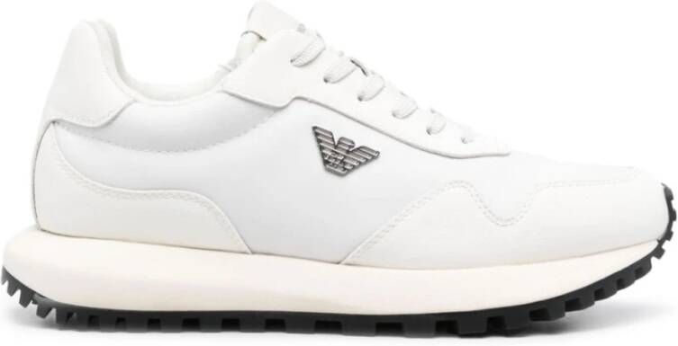 Emporio Armani Witte Panelled Low-Top Sneakers White Heren