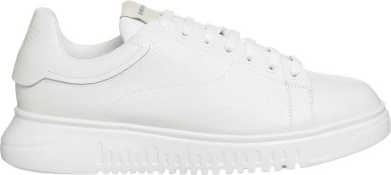 Emporio Armani Witte Sneaker Herfst Winter Collectie 2023 2024 White Heren