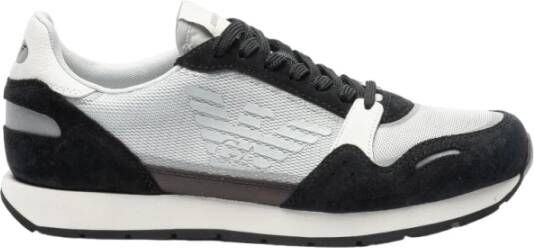 Giorgio Armani Casual Witte Textiel Sneakers oor Heren White Heren