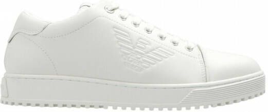 Emporio Armani Witte Casual Sneaker voor Mannen White Heren