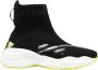 Emporio Armani Chunky Gebreide Zwarte Sneakers met 3D Lime Groen Adelaar Logo Black Dames - Thumbnail 1