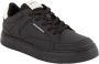 Emporio Armani SNK Tumbled Calf Leather Nero Sneakers Black Heren - Thumbnail 3