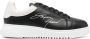 Emporio Armani Leren Vetersluiting Sneakers Effen Patroon Black Heren - Thumbnail 1