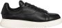 Emporio Armani Zwarte leren sneakers met stevige zool Black Heren - Thumbnail 5