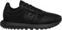 Emporio Armani Zwarte Mesh Sneakers met Suède Details Black Heren - Thumbnail 1