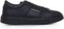 Emporio Armani Zwarte Leren Sneakers met Anatomische Rubberen Zool Black Heren - Thumbnail 6