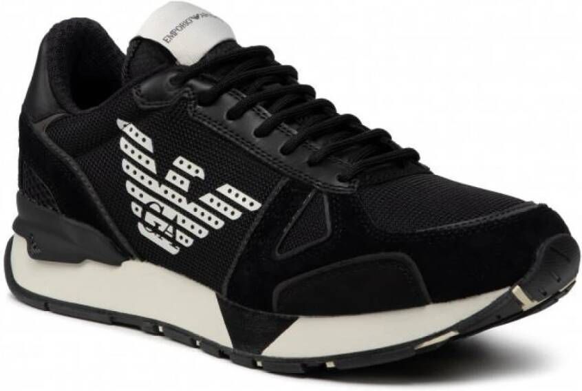 Emporio Armani Hoogwaardige herensneakers voor stijlvol comfort Black Heren