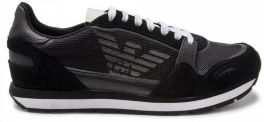 Emporio Armani Hoge kwaliteit heren sneakers voor stijlvol comfort Black Heren